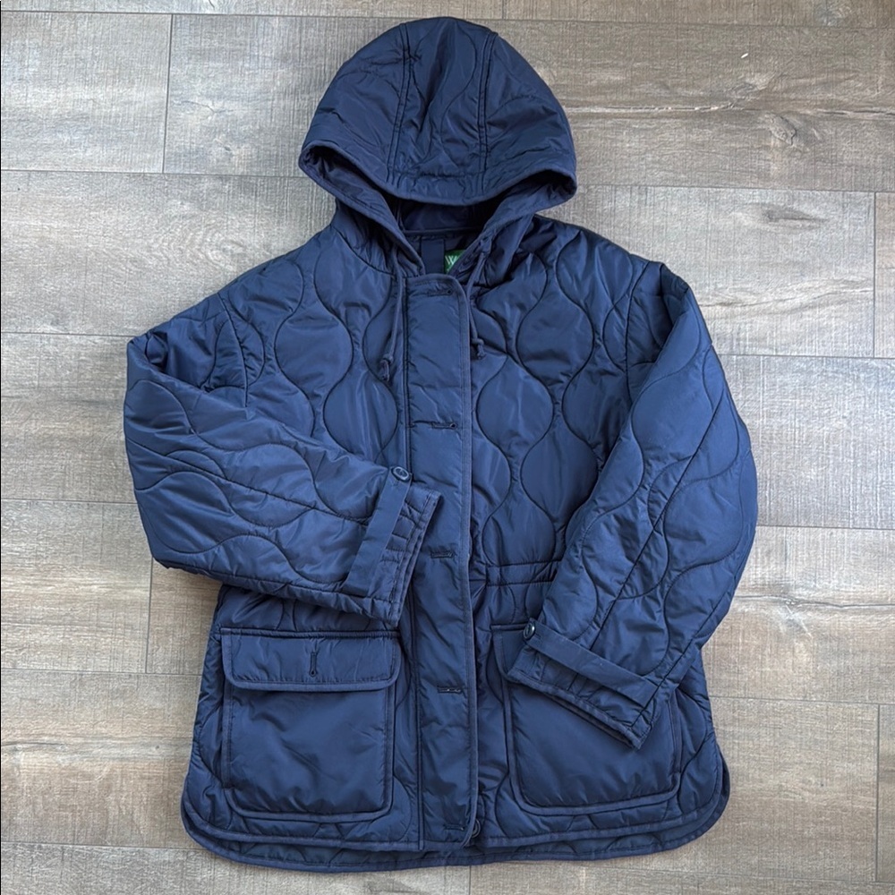 J.Crew Oslo PrimaLoft Quilted Puffer Jacket Navy - Small - Picture 2 of 7